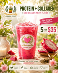 5 pack!! PROTIEN & COLLAGEN | Mega Loaded Tea To Go At Home ( ZERO Sugar ) Fills 32 Oz | Keto Friendly Full of flavor Nutrition + ENERGY | Sugar Free Teas