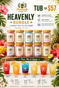 Tub With 30 Servings | Loaded Tea To Go At Home ( ZERO Sugar ) Fills 32 Oz | Keto Friendly Full of flavor Nutrition + ENERGY | Sugar Free Teas