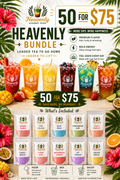 50 Pack | Mega Loaded Tea To Go At Home ( ZERO Sugar ) Fills 32 Oz | Keto Friendly Full of flavor Nutrition + ENERGY | Sugar Free Teas