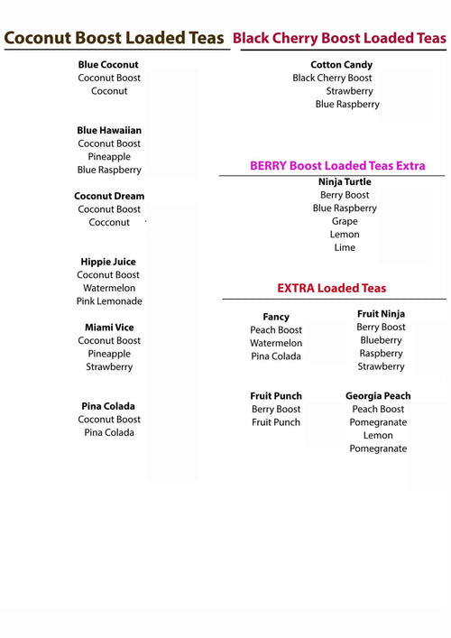 30 Full Size Loaded Tea To Go At Home ( ZERO Sugar ) Fills 32 Oz | Keto Friendly Full flavor Nutrition + ENERGY | Sugar Free Teas
