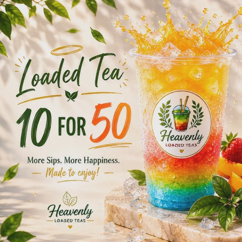 10 Pack Loaded Tea To Go At Home ( ZERO Sugar ) Fills 32 Oz | Keto Friendly Full of flavor Nutrition + ENERGY | Sugar Free Teas